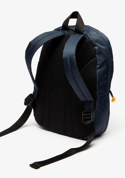 Lee Cooper Logo Print Zipper Backpack with Adjustable Shoulder Straps