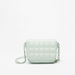 Little Missy Textured Crossbody Bag with Chain Accented Strap and Flap Closure-Girl%27s Bags-thumbnail-0