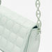 Little Missy Textured Crossbody Bag with Chain Accented Strap and Flap Closure-Girl%27s Bags-thumbnailMobile-3