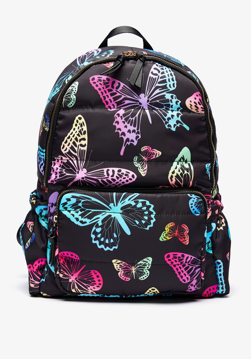 Missy Printed Backpack with Zip Closure-Women%27s Backpacks-image-0