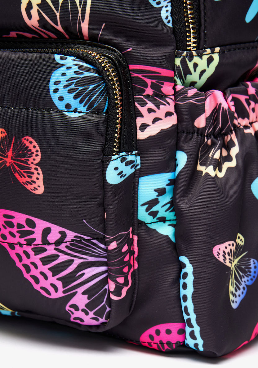 Missy Printed Backpack with Zip Closure-Women%27s Backpacks-image-3