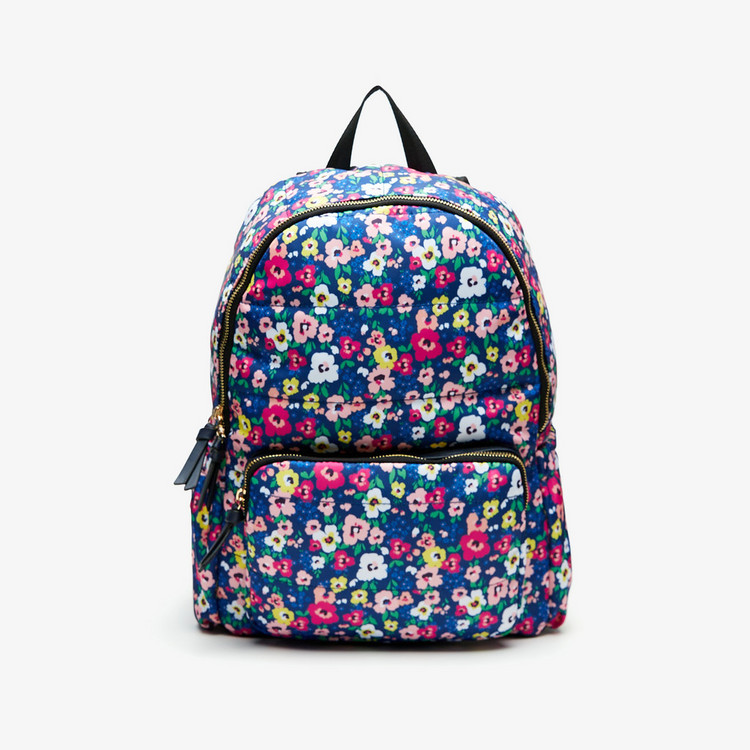 Missy Printed Backpack with Zip Closure