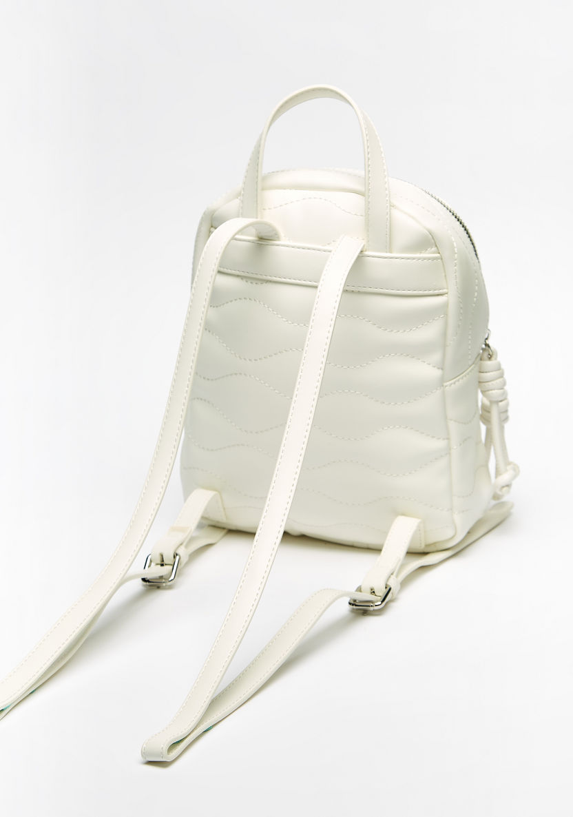 Missy Textured Backpack with Adjustable Straps and Zip Closure-Women%27s Backpacks-image-2