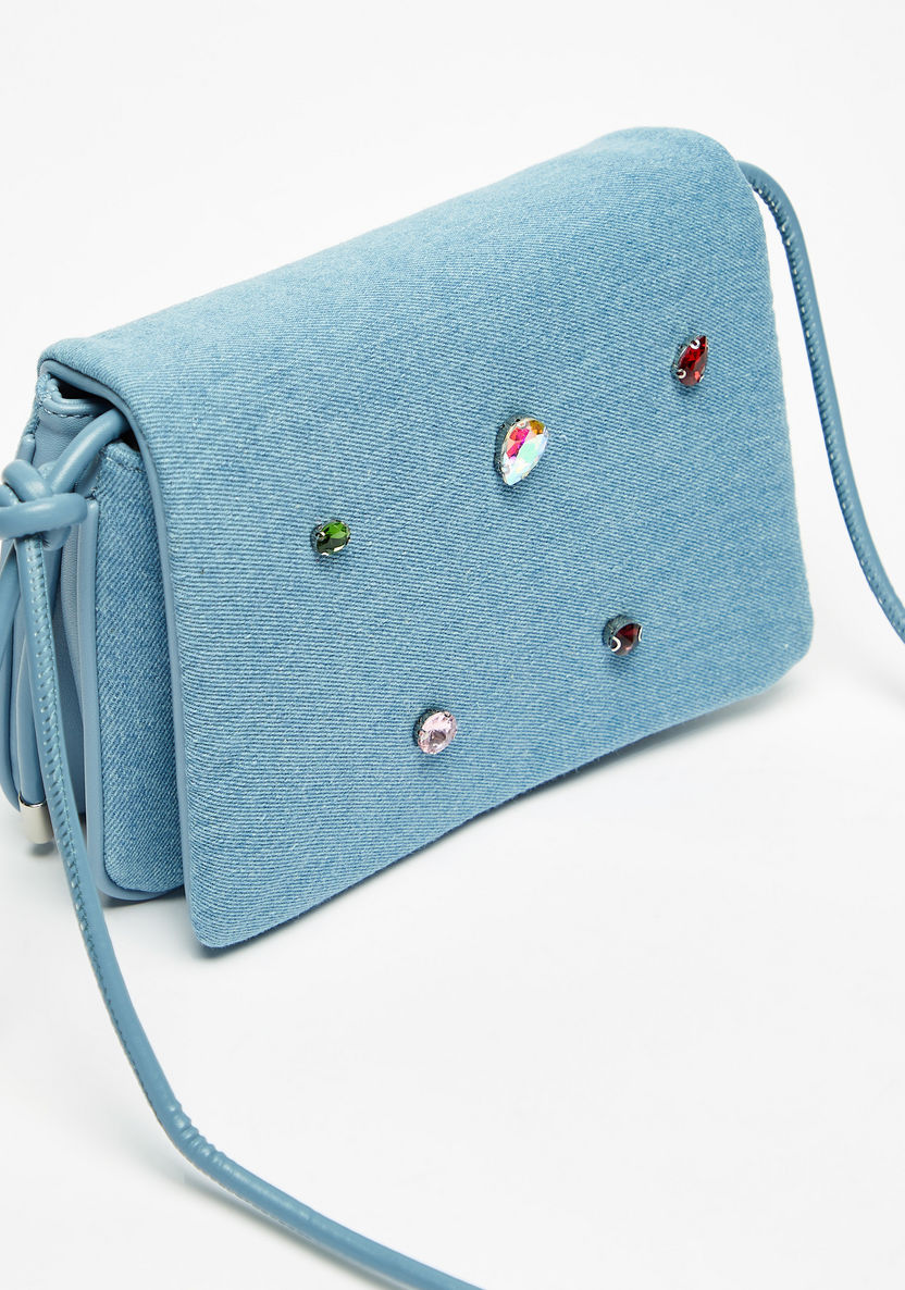 Missy Embellished Crossbody Bag with Flap Closure-Women%27s Handbags-image-2