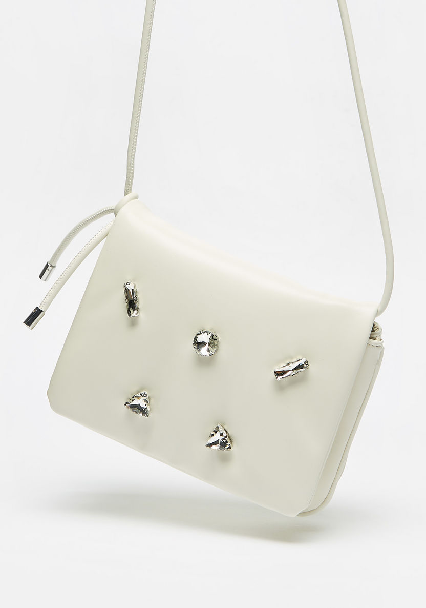 Missy Embellished Crossbody Bag with Flap Closure-Women%27s Handbags-image-1