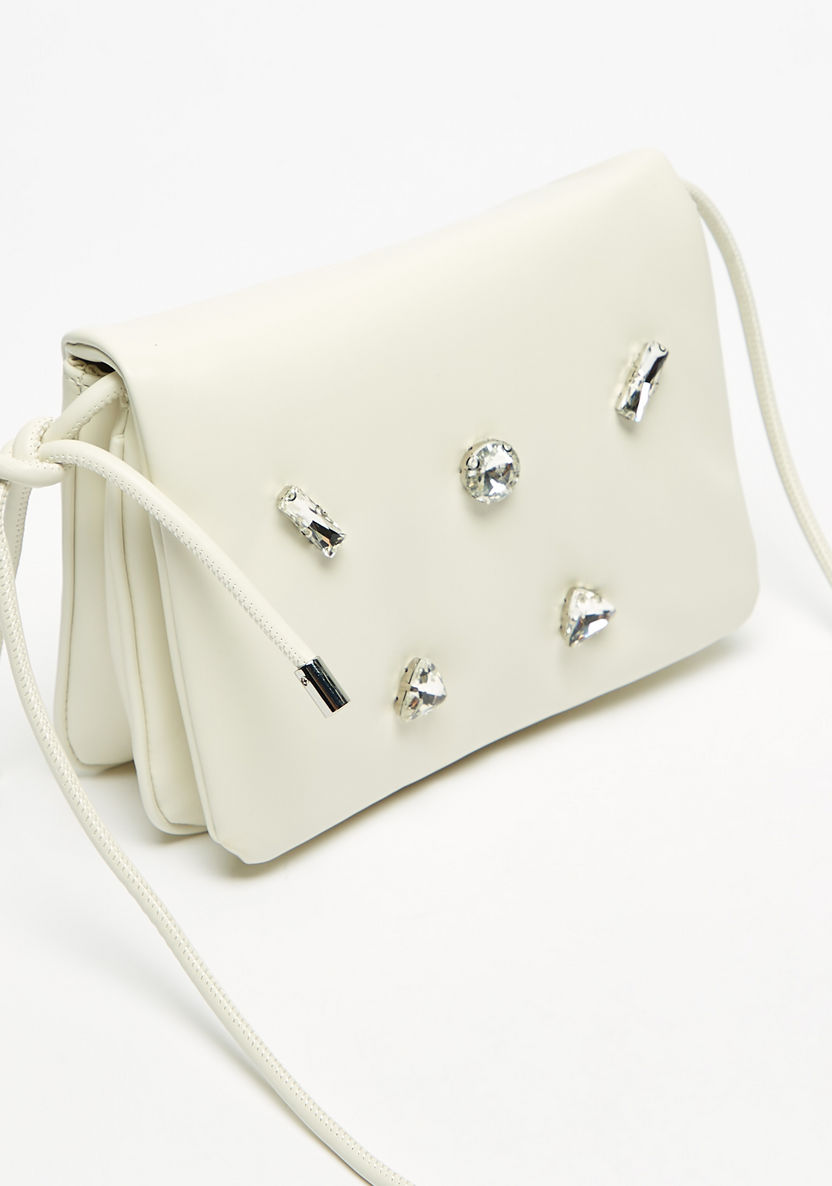 Missy Embellished Crossbody Bag with Flap Closure-Women%27s Handbags-image-2