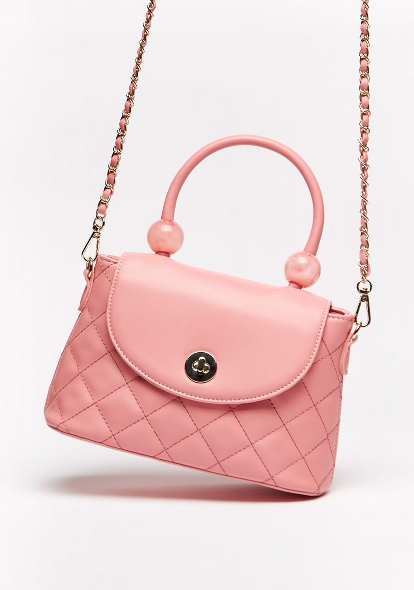 Missy Quilted Satchel Bag with Detachable Strap-Women%27s Handbags-image-1