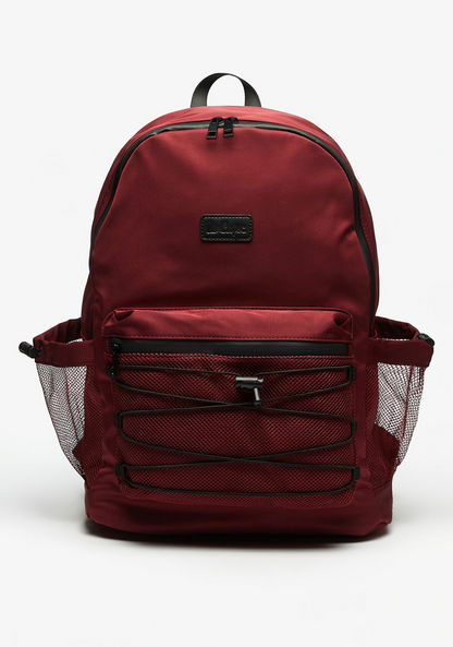 Lee Cooper Solid Zipper Backpack with Adjustable Shoulder Straps