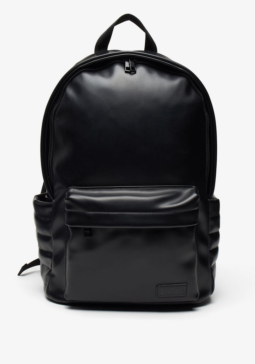 Lee Cooper Solid Backpack with Zip Closure and Adjustable Shoulder Straps-Men%27s Backpacks-image-0