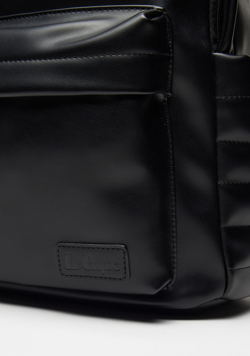 Lee Cooper Solid Backpack with Zip Closure and Adjustable Shoulder Straps-Men%27s Backpacks-image-2