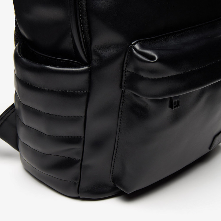 Lee Cooper Solid Backpack with Zip Closure and Adjustable Shoulder Straps