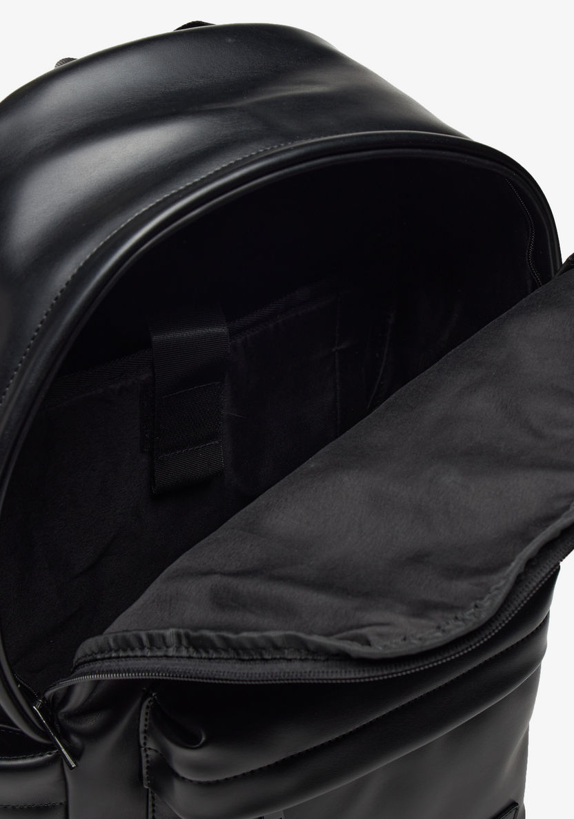 Lee Cooper Solid Backpack with Zip Closure and Adjustable Shoulder Straps-Men%27s Backpacks-image-4