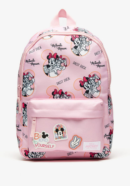 Disney Minnie Mouse and Daisy Duck Print Backpack with Adjustable Straps