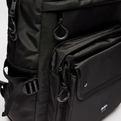 Lee Cooper Solid Backpack with Zip Closure