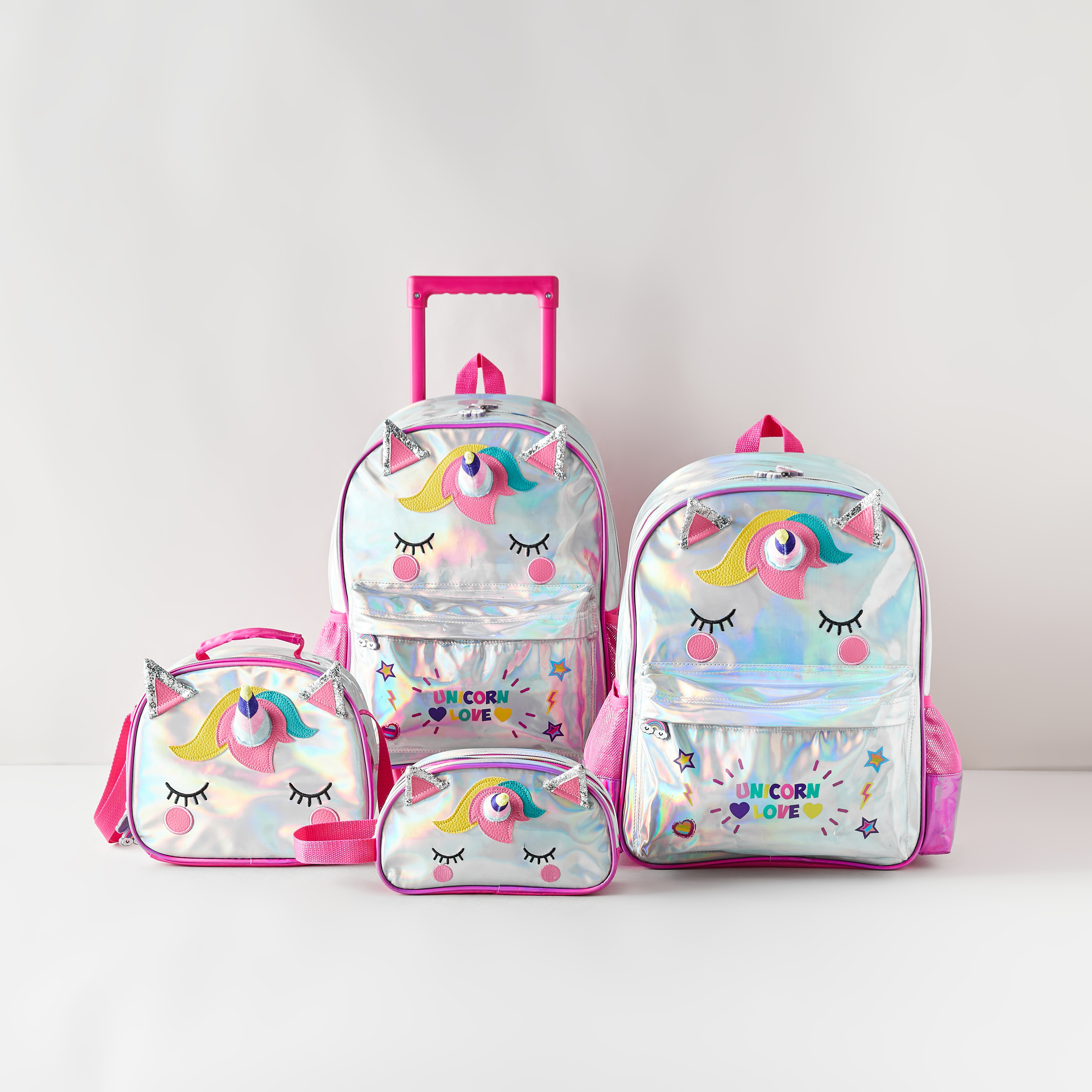 Unicorn Applique Detail Pencil Case with Zip Closure-school-stationery-pencilcases-image-6