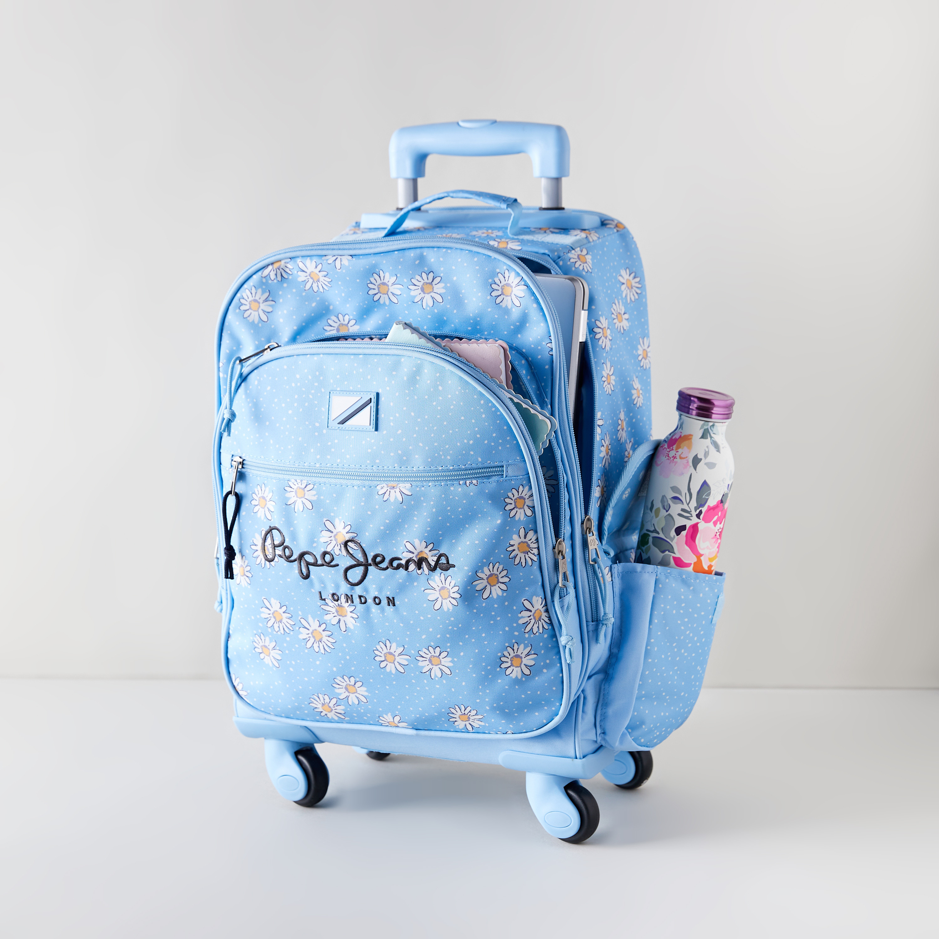 شنطة ظهر ترولي بطبعات أزهار من بيبي جينز-school-bagsandbackpacks-trolleybags-image-2