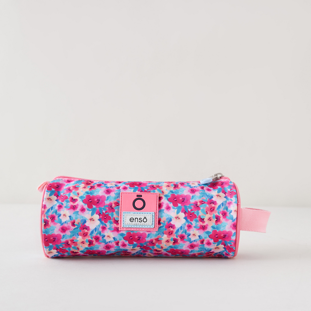 Enso Floral Print Pencil Case with Zip Closure