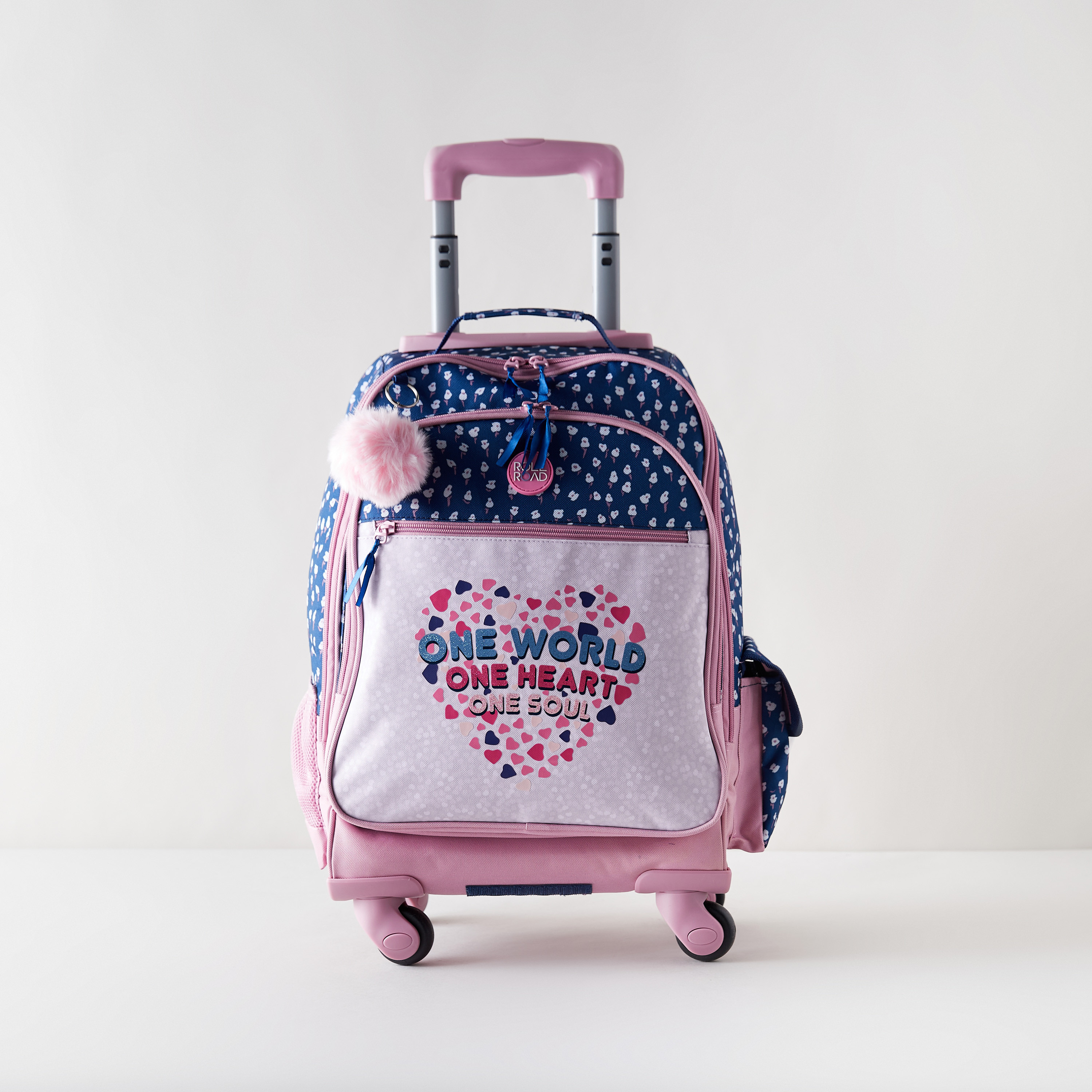 Shop Roll Road Printed Trolley Bag with 