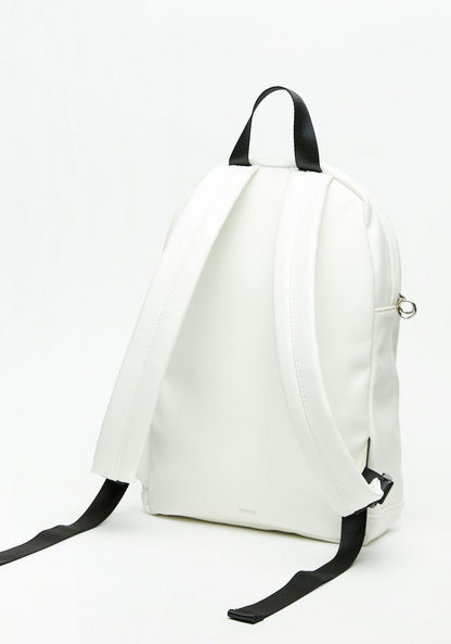 Missy Solid Backpack with Strap and Buckle Detail