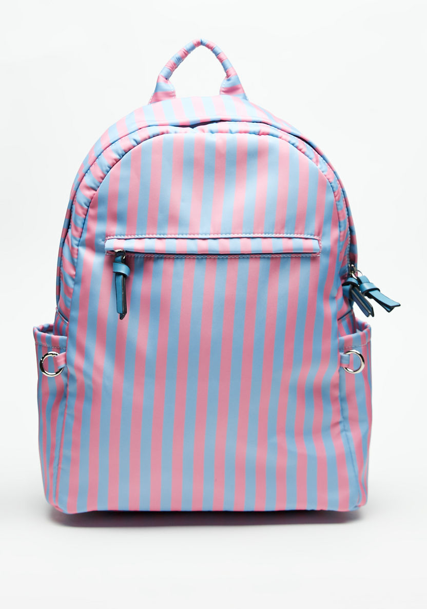 Missy Striped Backpack with Detachable Fanny Pack-Women%27s Backpacks-image-2