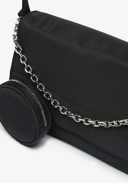 Missy Solid Shoulder Bag with Chain Strap and Coin Purse-Women%27s Handbags-image-3