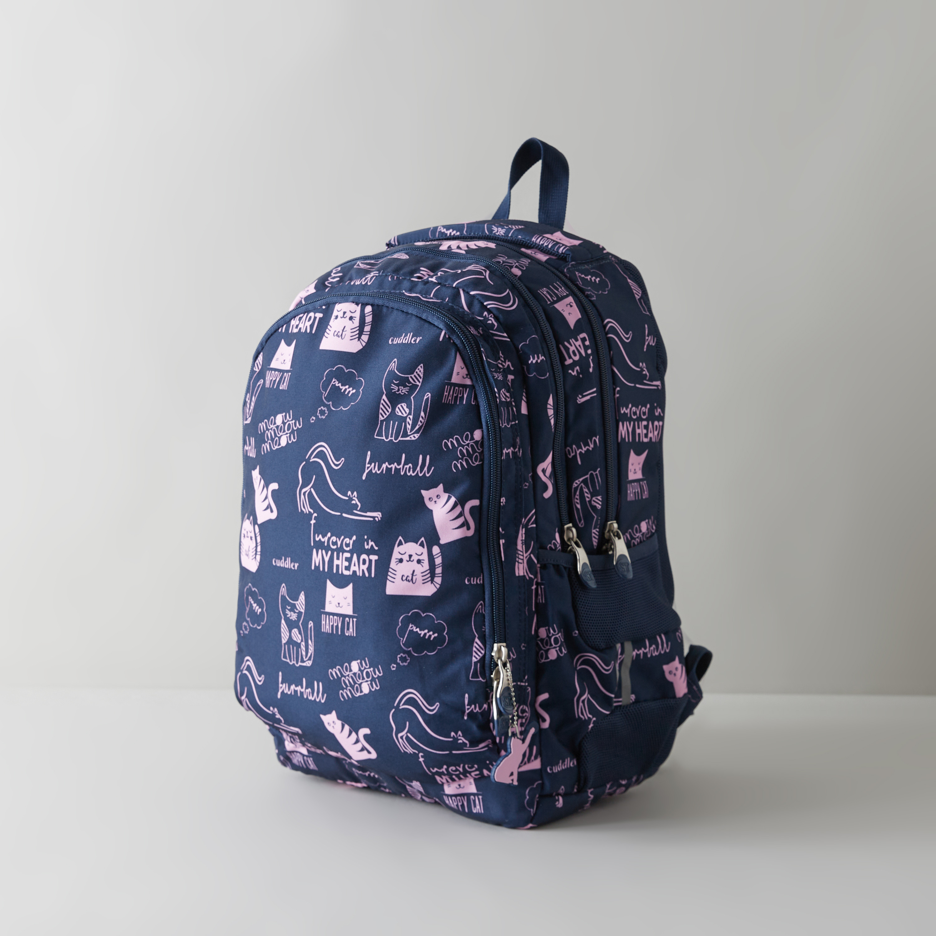 Cat print backpack hot sale