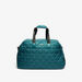 Wave Textured Duffel Bag with Detachable Strap and Zip Closure-Duffle Bags-thumbnail-0