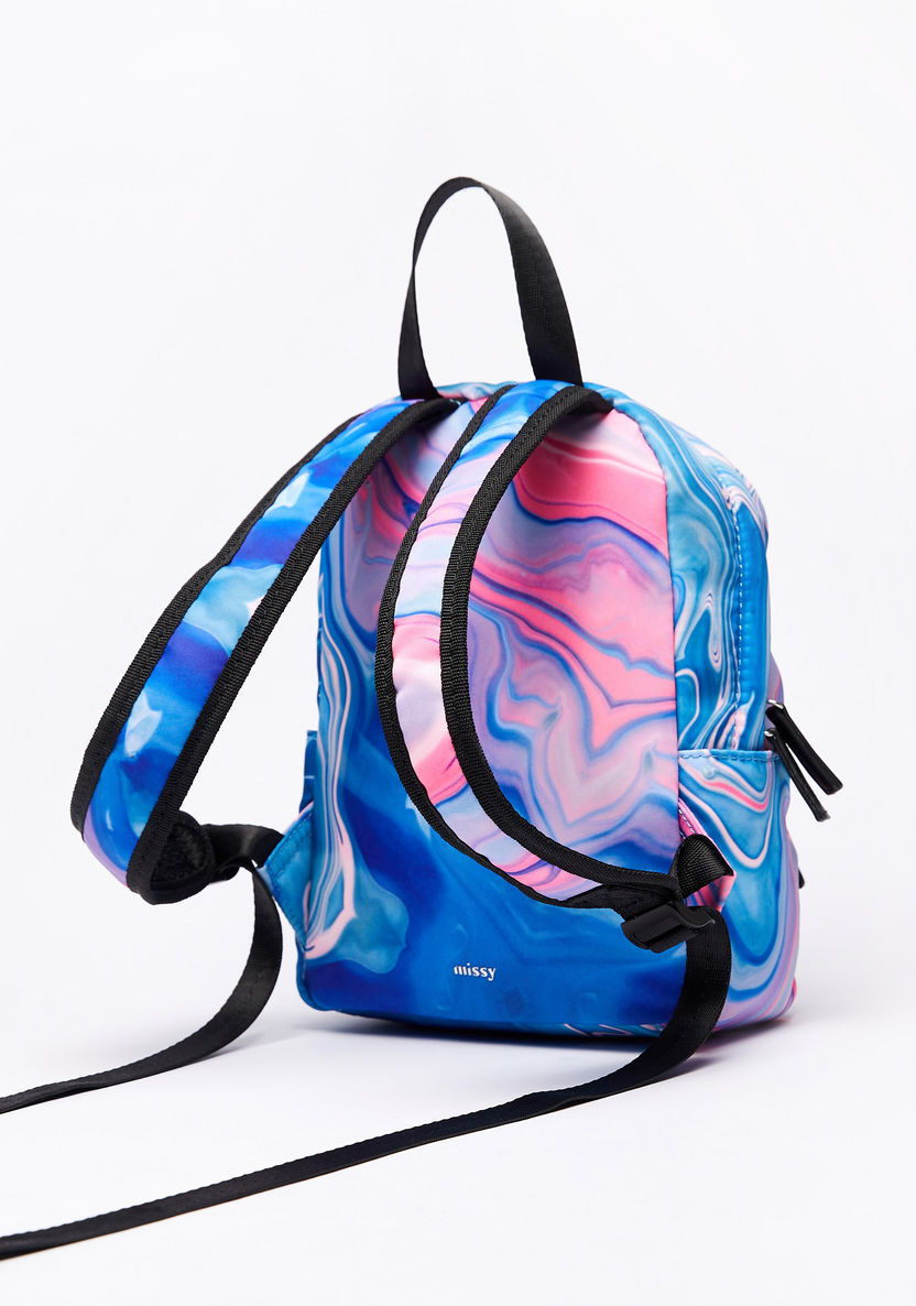 Printed Backpack with Adjustable Shoulder Straps-Women%27s Backpacks-image-1