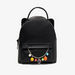 Missy Charm Accented Backpack with Detachable Straps and Zip Closure-Women%27s Backpacks-thumbnailMobile-0