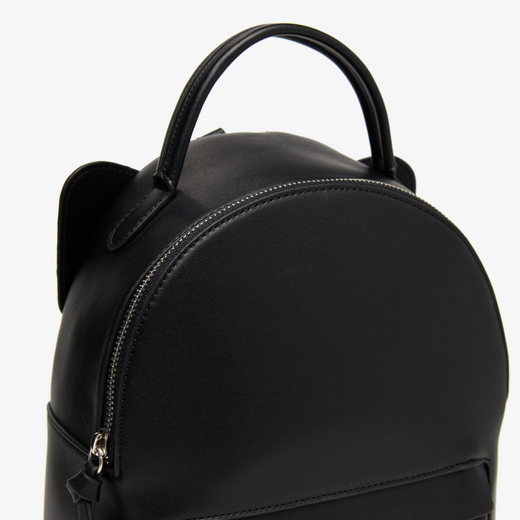 Missy Charm Accented Backpack with Detachable Straps and Zip Closure