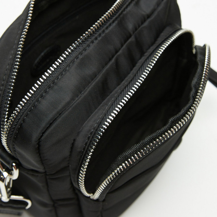 Missy Solid Crossbody Bag with Zip Closure