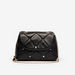 Missy Quilted Crossbody Bag with Stud Detail and Chain Strap-Women%27s Handbags-thumbnailMobile-1