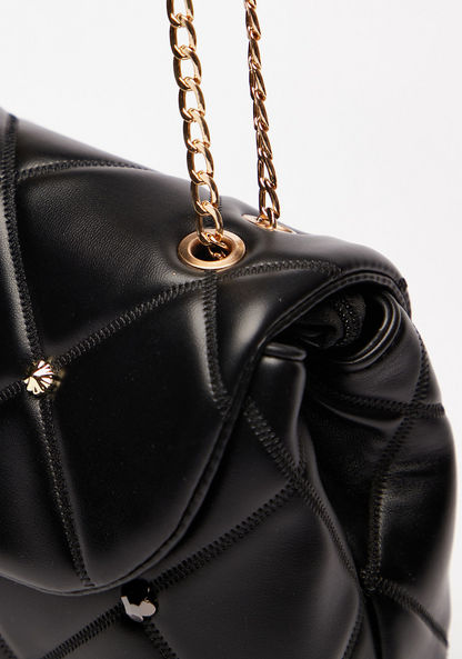 Missy Quilted Crossbody Bag with Stud Detail and Chain Strap-Women%27s Handbags-image-4