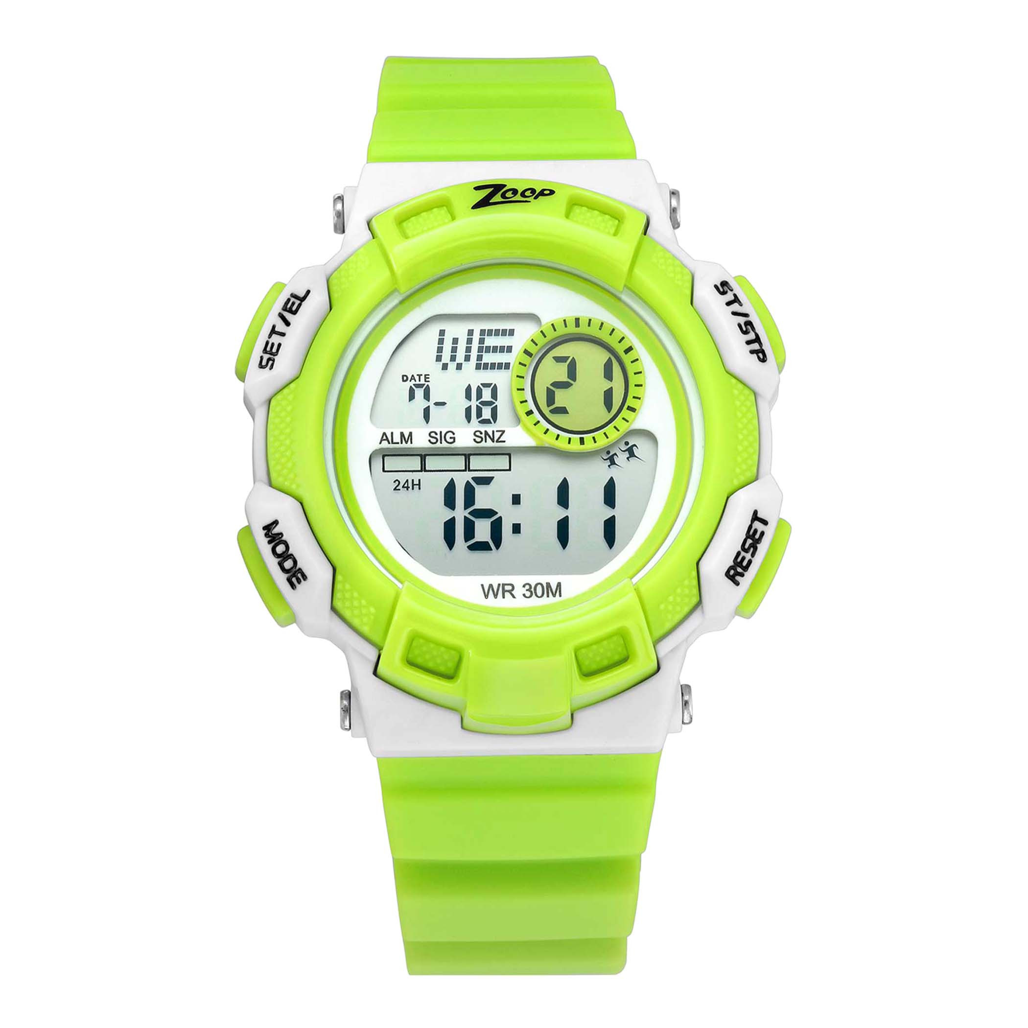 Zoop Kid's Green Digital Plastic Strap Watch -NL16009PP06-girls-accessories-watches-image-1