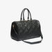 Celeste Textured Duffel Bag with Detachable Strap and Handles-Duffle Bags-thumbnailMobile-1