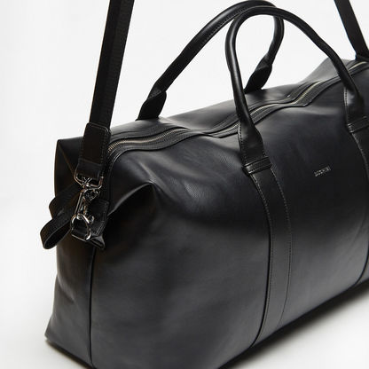 Duchini Solid Duffel Bag with Dual Handle and Detachable Strap-Duffle Bags-image-3