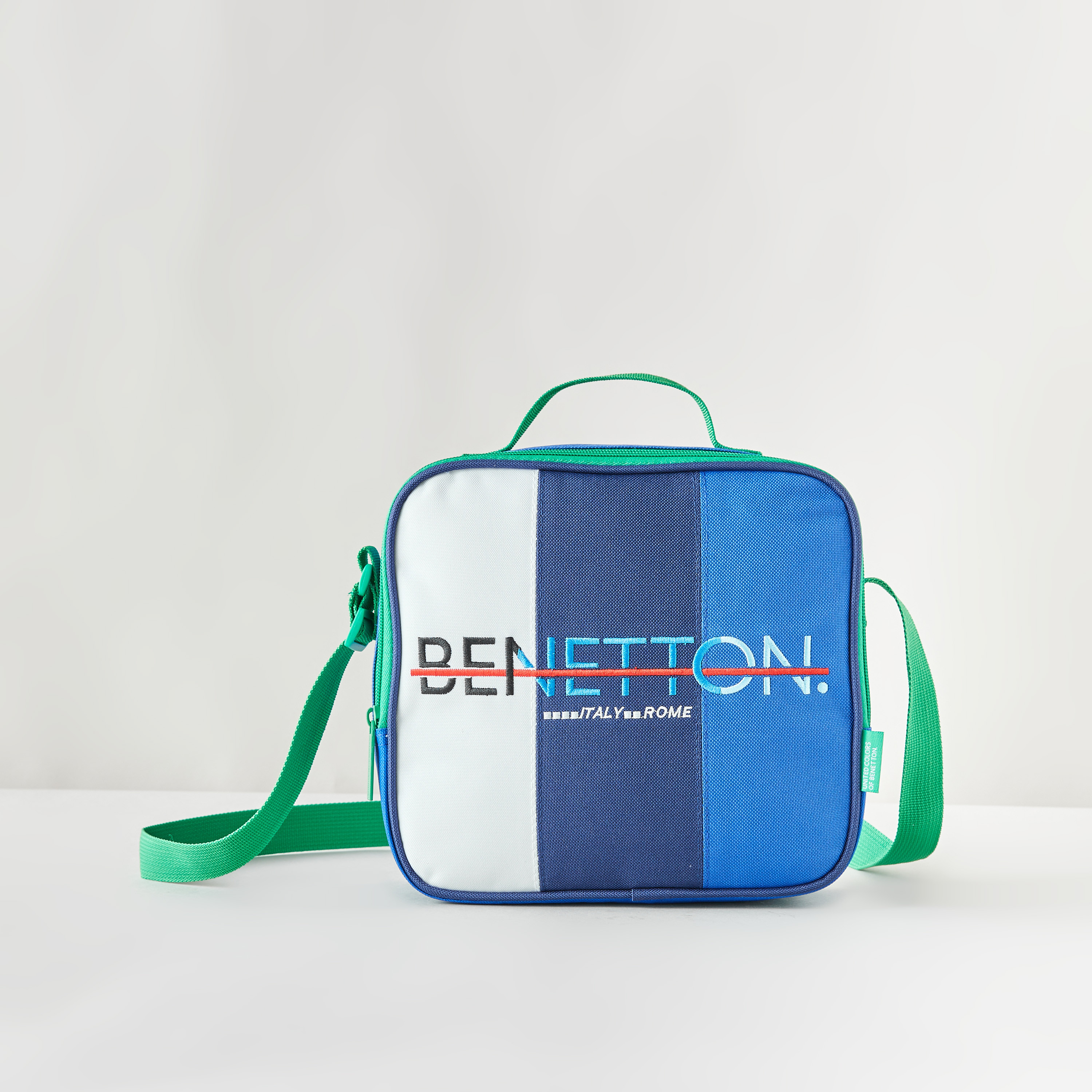 United Colors of Benetton Panelled Lunch Bag with Adjustable Strap-school-lunchessentials-lunchbags-image-1