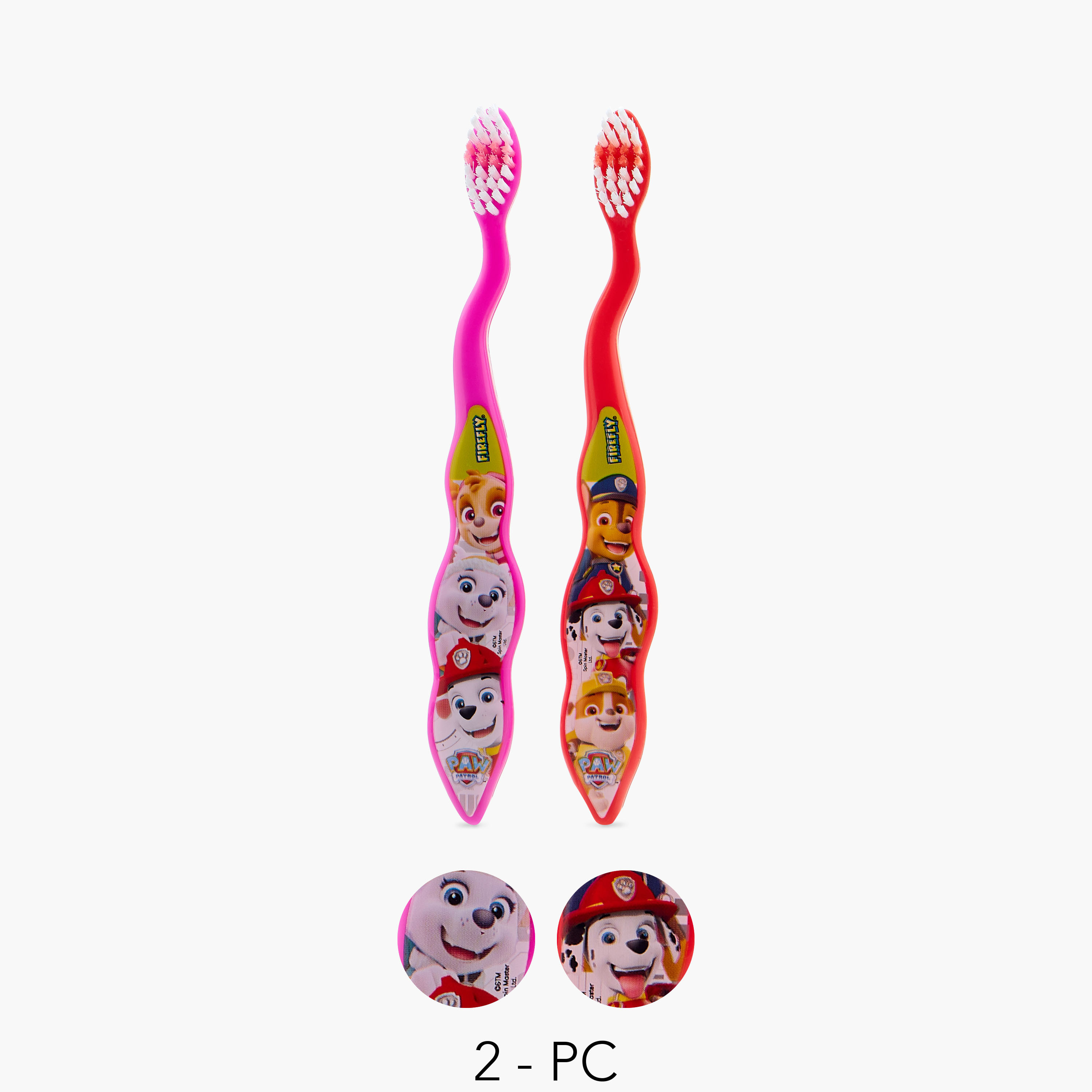 Firefly 4-Piece PAW Patrol Print Toothbrush and Cap Set-baby-bathandcare-oralcare-image-1