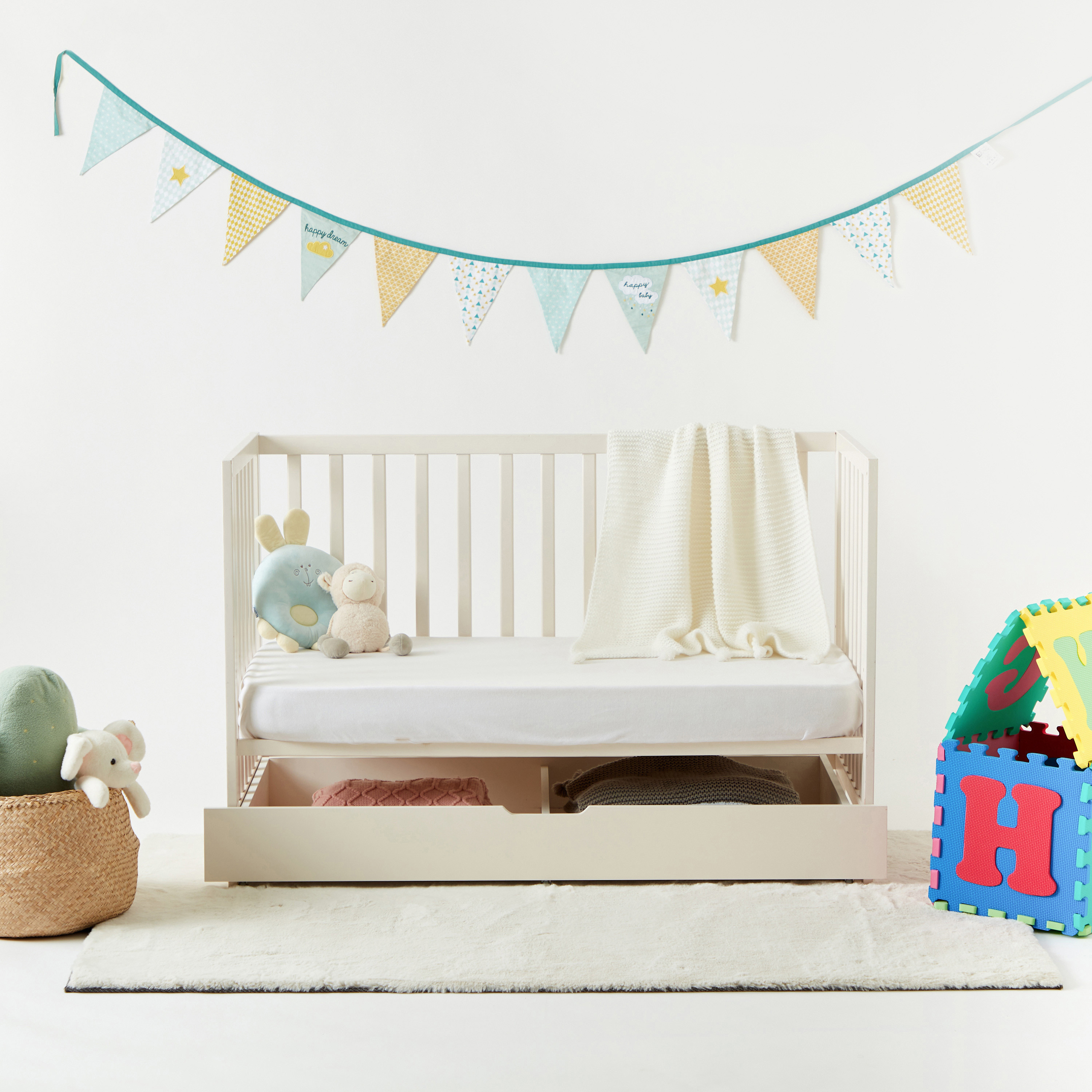 Buy Juniors Wooden Crib Trundle Online Babyshop UAE