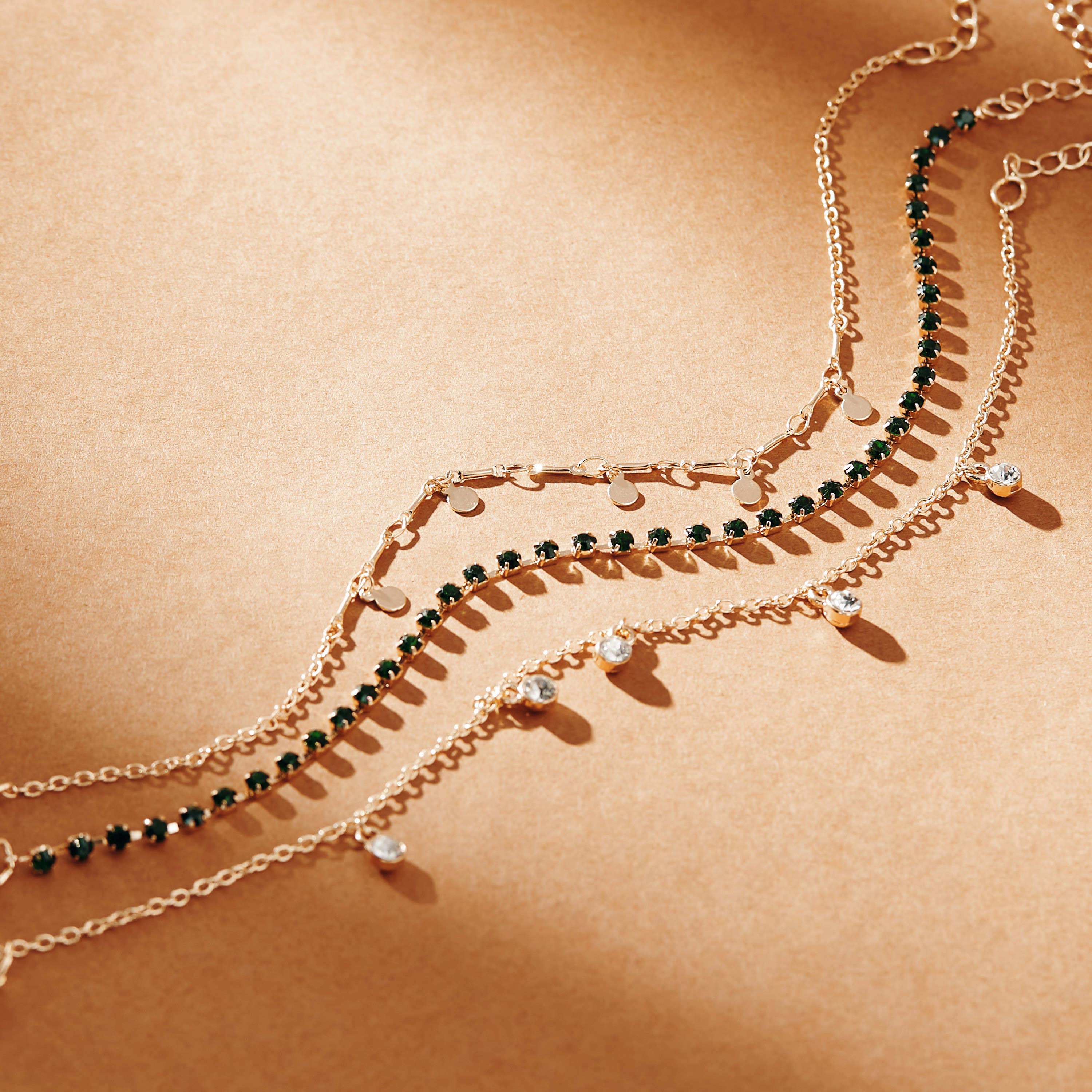 خلخال بمشبك إغلاق - طقم من 3 قطع متنوعة-women-watchesandjewellery-jewellery-anklets-image-3