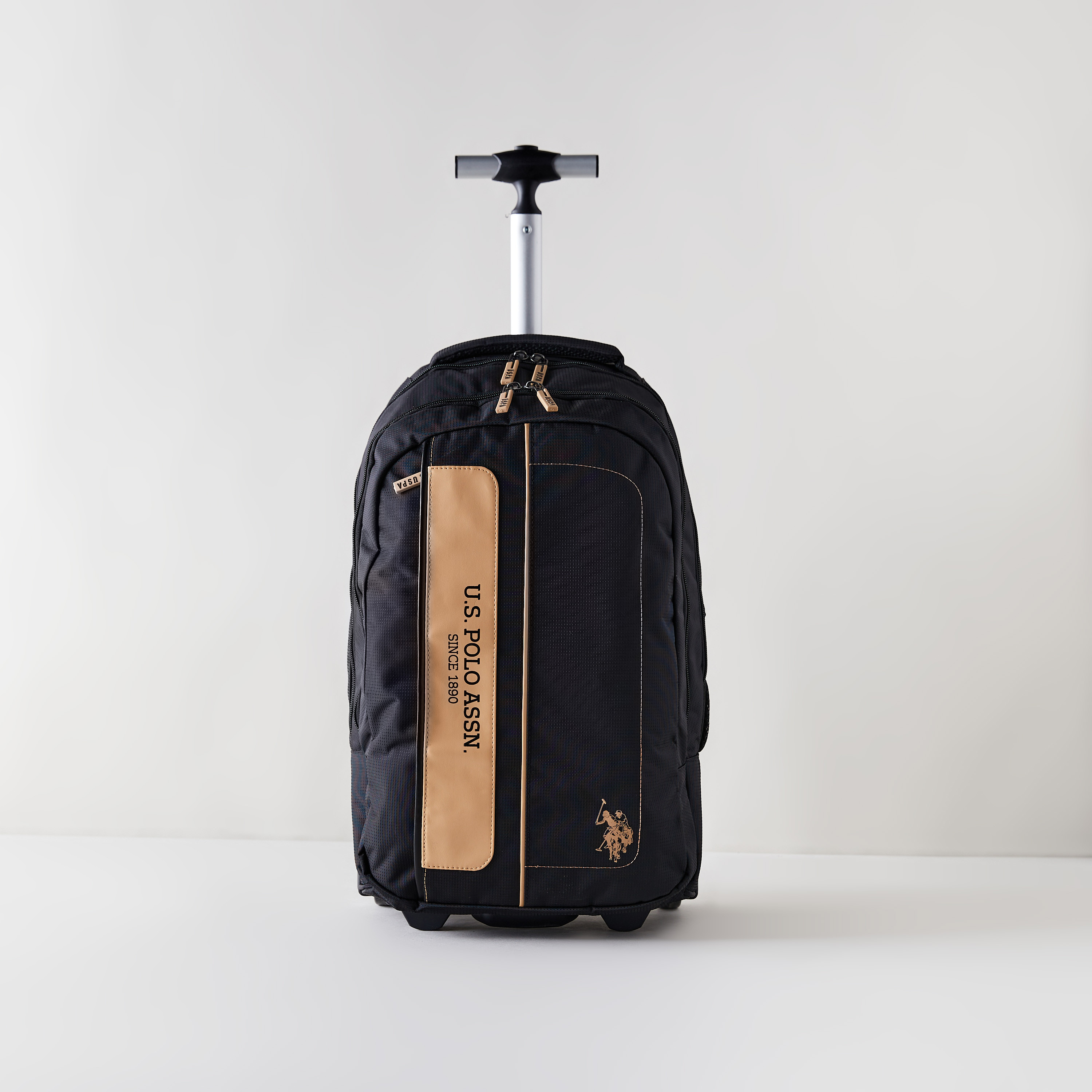 U.S. Polo Assn. Printed 18.5-inch Trolley Bag with Wheels-school-bagsandbackpacks-trolleybags-image-1