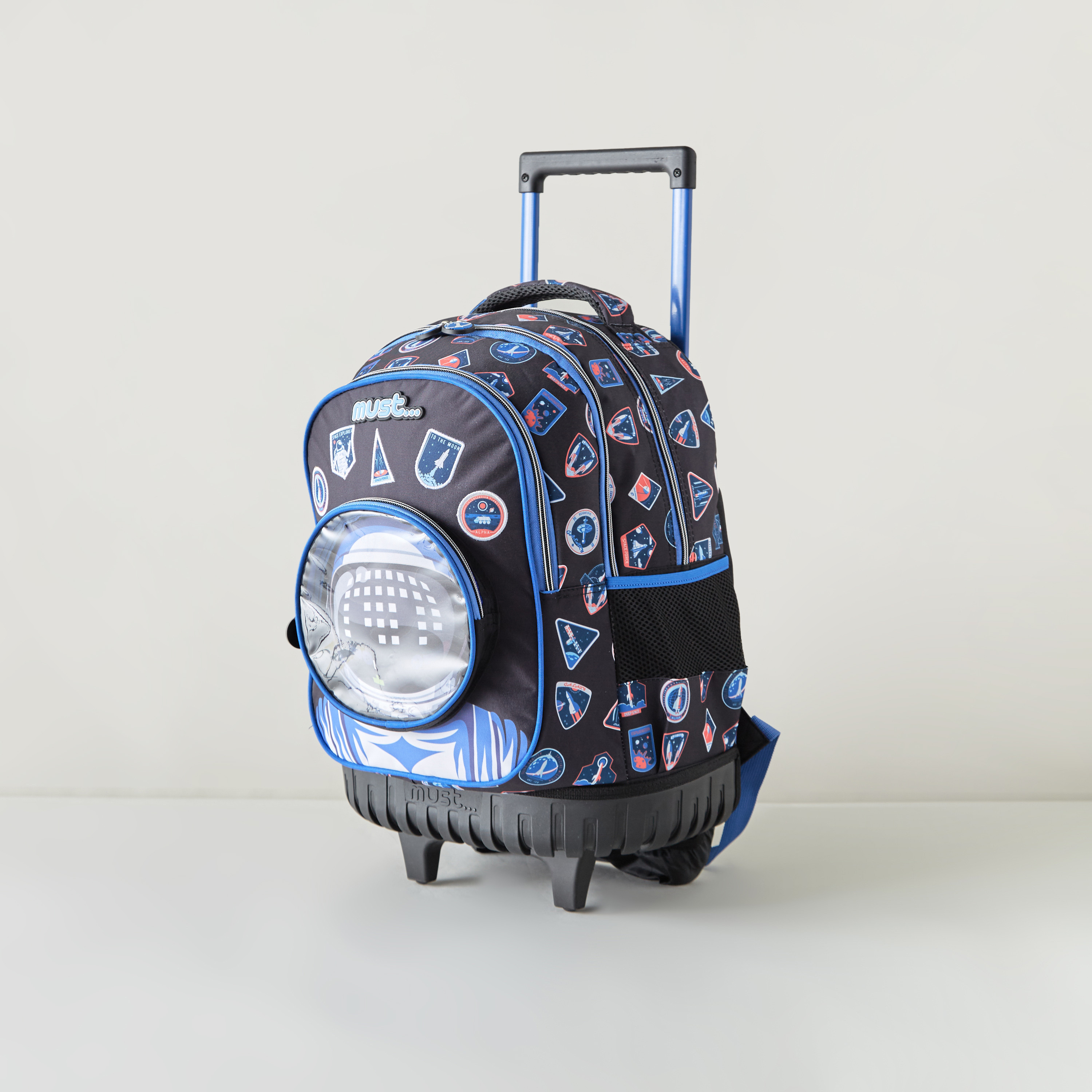 شنطة ظهر ترولي بمقبض قابل للسحب وطبعات من ماست - 34x20x45 سم-school-bagsandbackpacks-trolleybags-image-3