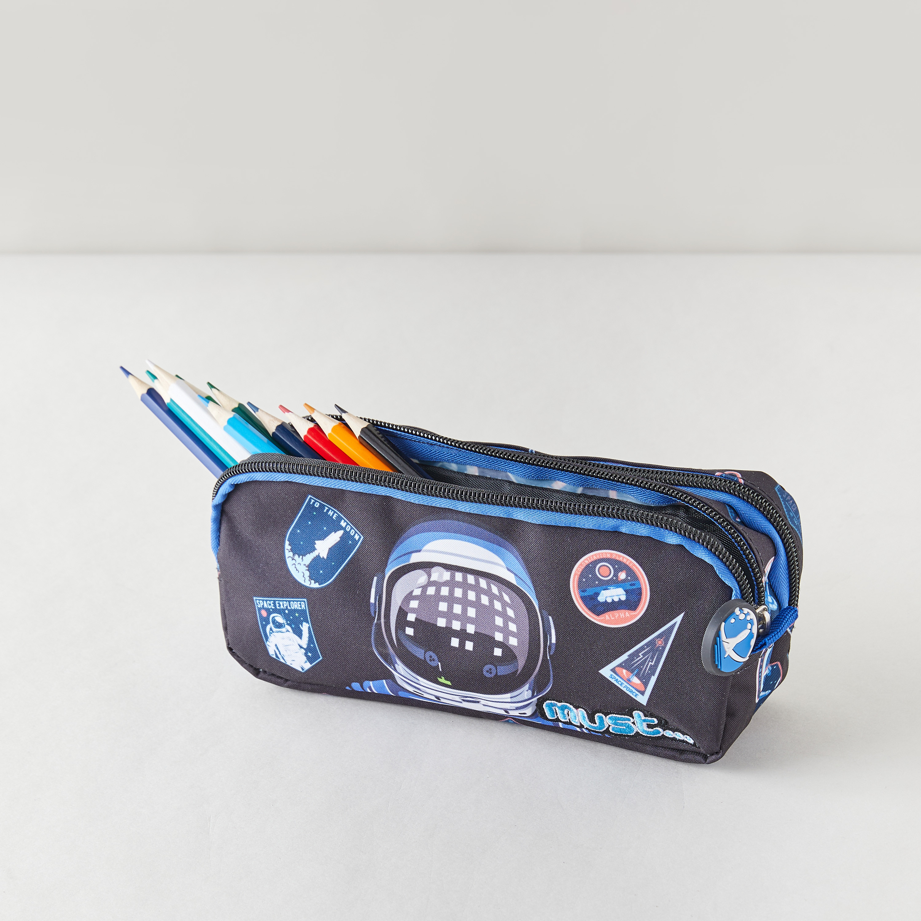 MUST Astronaut Print Pencil Case with Zip Closure-school-stationery-pencilcases-image-2