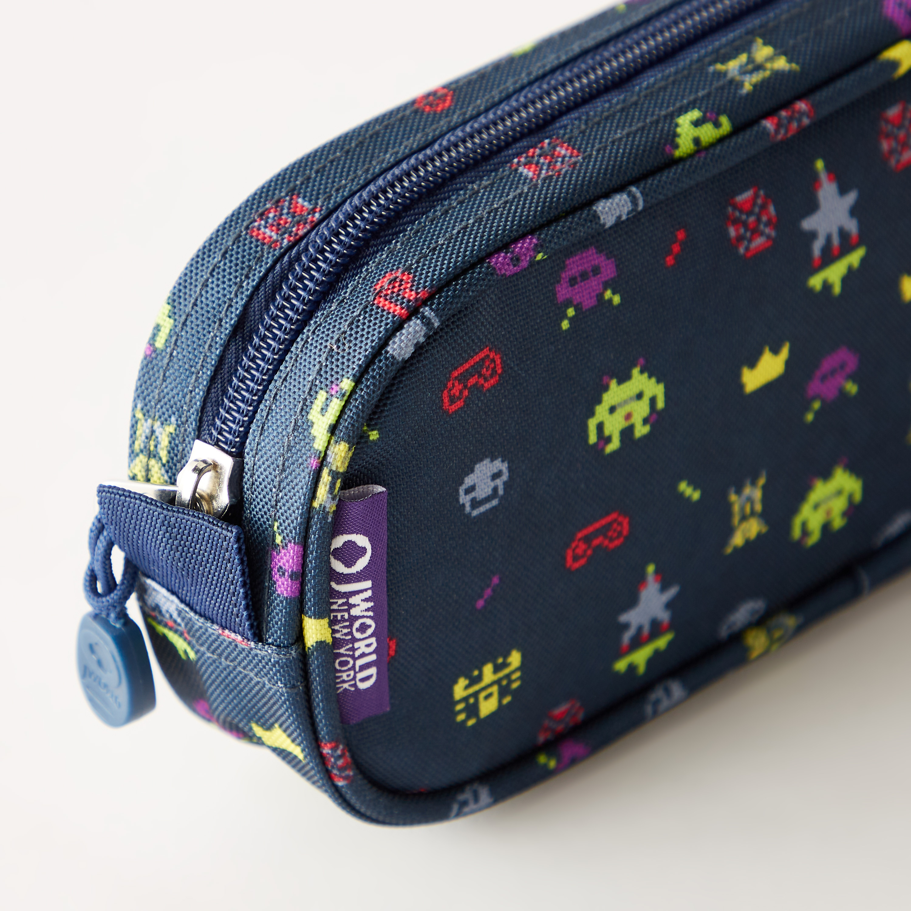 JWORLD Game Print Rectangular Pencil Case with Zip Closure-school-stationery-pencilcases-image-3