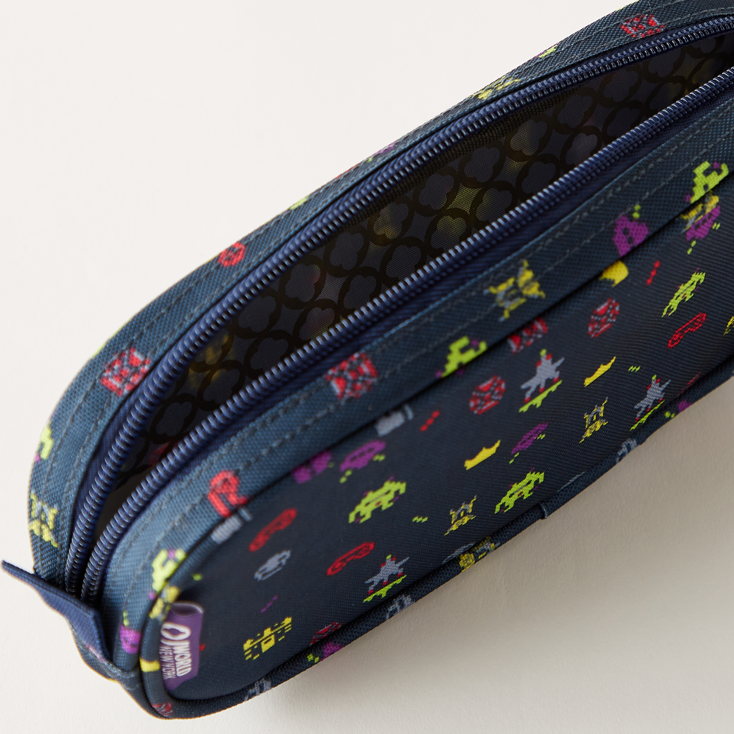 JWORLD Game Print Rectangular Pencil Case with Zip Closure-school-stationery-pencilcases-image-4