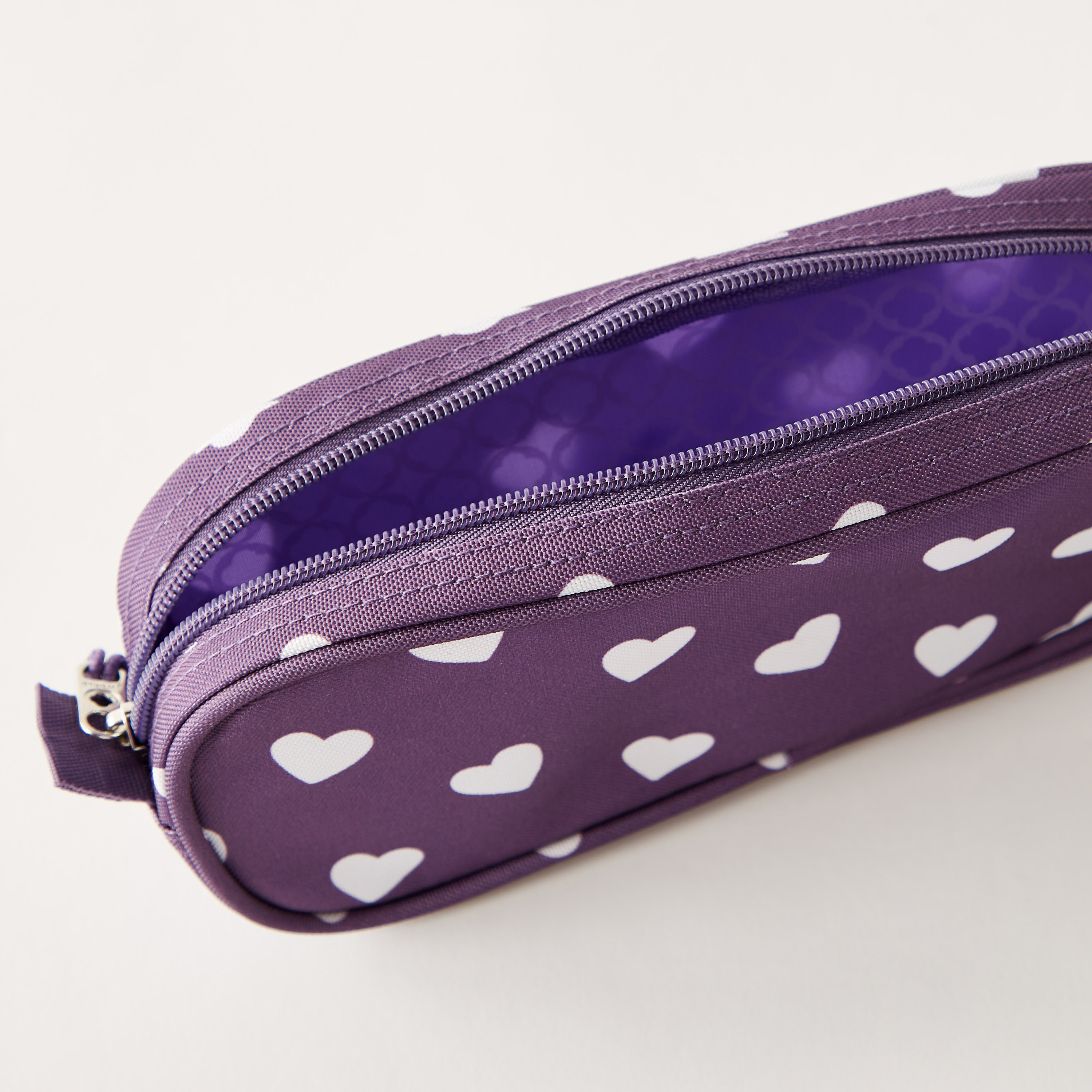 J WORLD Heart Print Pencil Case with Zip Closure-school-stationery-pencilcases-image-4