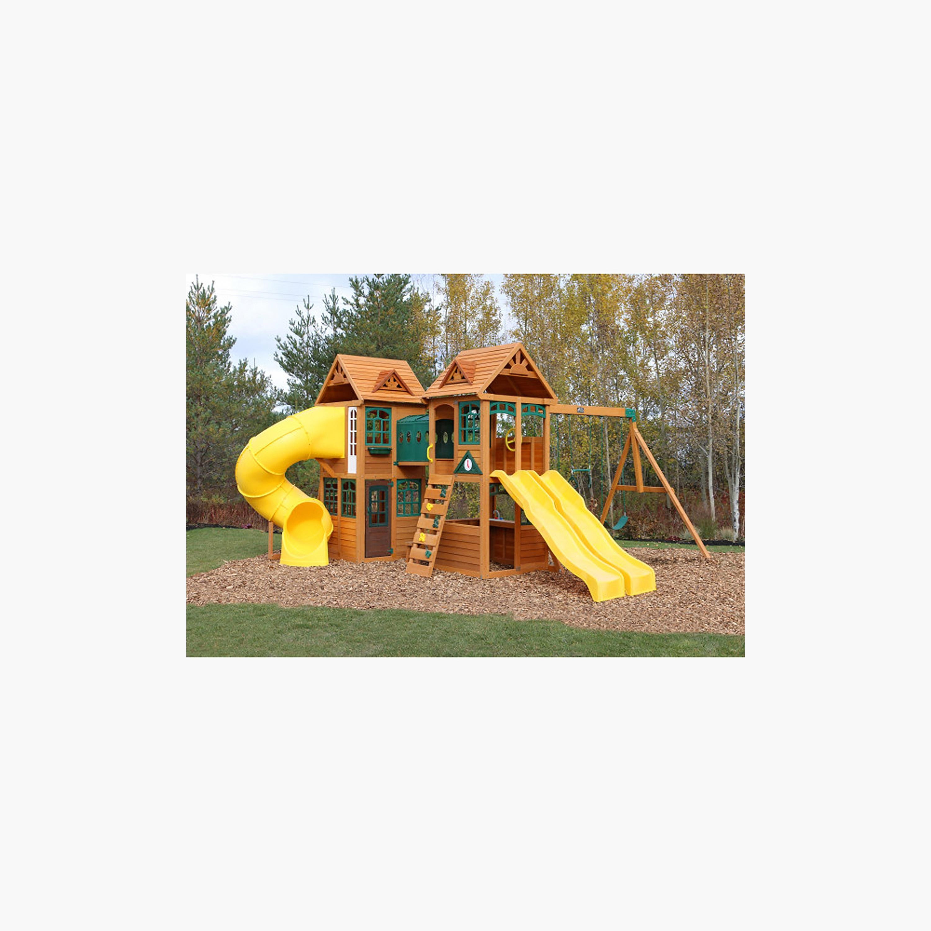 Kidkraft Kingsbridge Wooden Swing Playset-toys-outdoor-slidesandswings-image-1