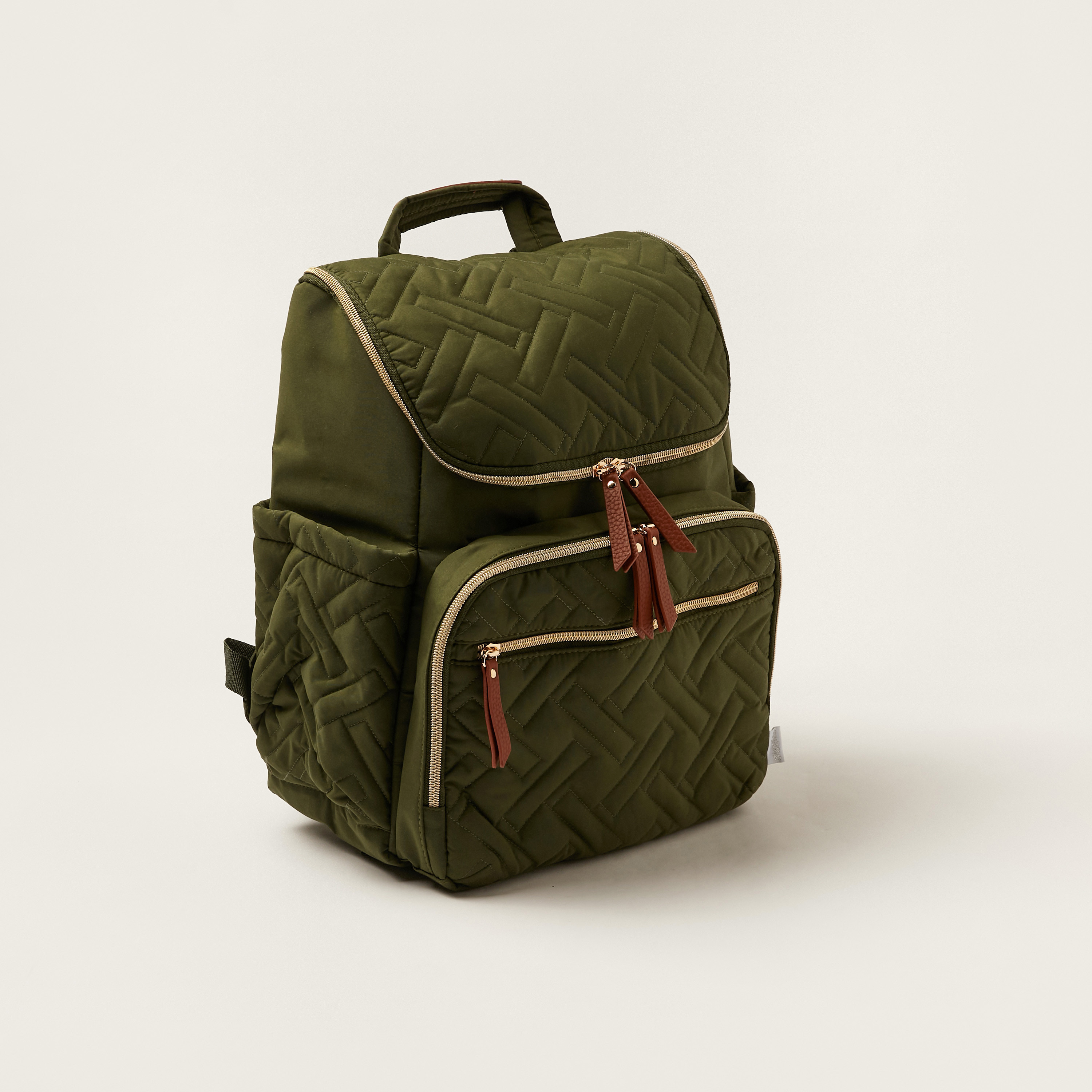 Giggles Quilted Diaper Bag with Adjustable Straps and Zip Closure-baby-gear-diaperbags-image-2