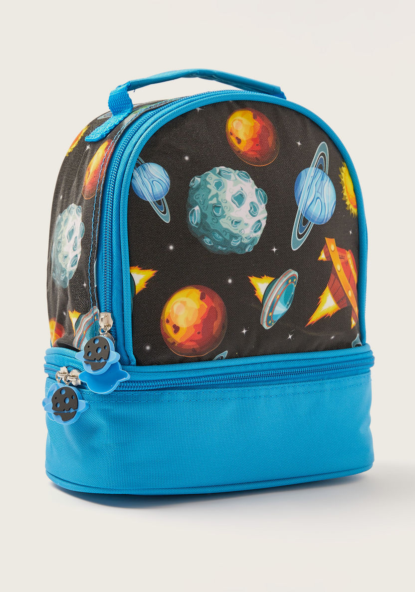 Juniors Space Print Lunch Bag with Handle-Lunch Bags-image-1