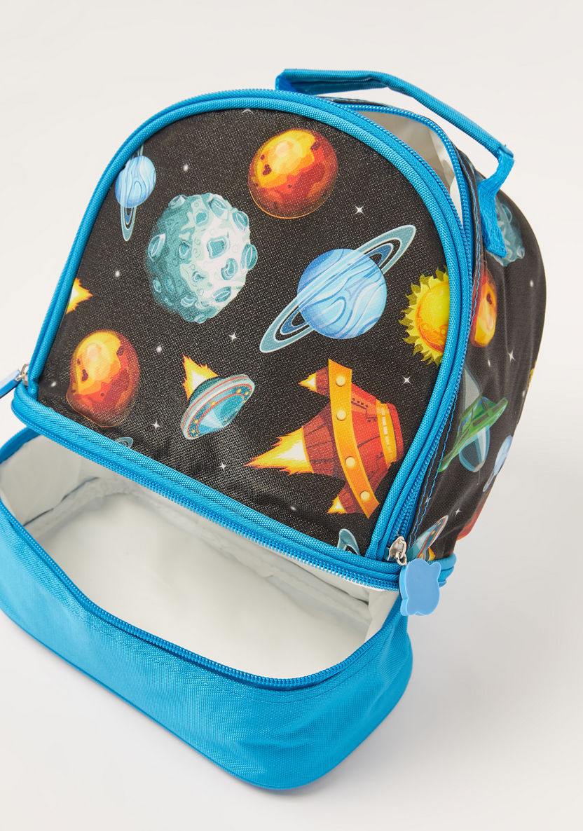 Juniors Space Print Lunch Bag with Handle-Lunch Bags-image-3